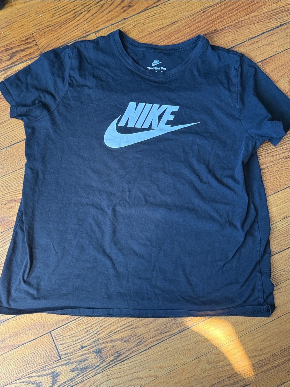 Nike Black T-Shirt with Gray Swoosh